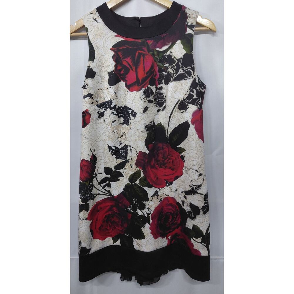 RINASCIMENTO Floral Sleeveless Dress Made in Italy Lightweight Size S